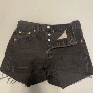 Levi’s black cut off Jean shorts